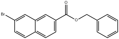 2-Naphthalenecarboxylic acid, 7-bromo-, phenylmethyl ester Struktur