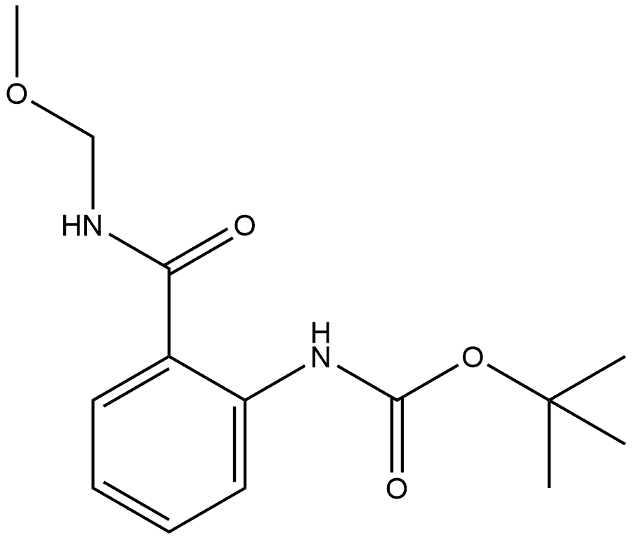 Carbamic acid, N-[2-[(methoxymethylamino)carbonyl]phenyl]-, 1,1-dimethylethyl ester Struktur