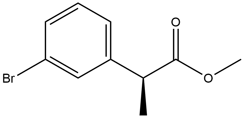 Benzeneacetic acid, 3-bromo-α-methyl-, methyl ester, (αS)- Struktur