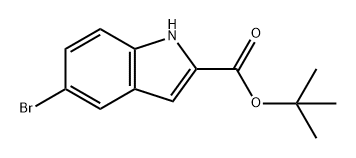 1H-Indole-2-carboxylic acid, 5-bromo-, 1,1-dimethylethyl ester Struktur