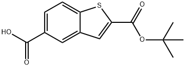 Benzo[b]thiophene-2,5-dicarboxylic acid, 2-(1,1-dimethylethyl) ester Struktur