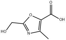 5-Oxazolecarboxylic acid, 2-(hydroxymethyl)-4-methyl- Struktur