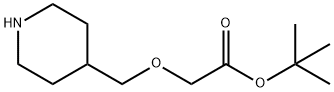 Acetic acid, 2-(4-piperidinylmethoxy)-, 1,1-dimethylethyl ester Struktur