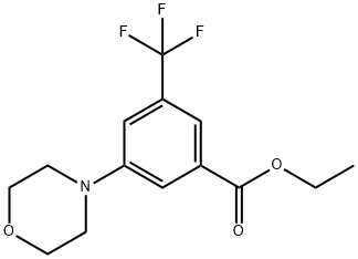 Benzoic acid, 3-(4-morpholinyl)-5-(trifluoromethyl)-, ethyl ester Struktur