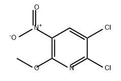 Pyridine, 2,3-dichloro-6-methoxy-5-nitro- Struktur