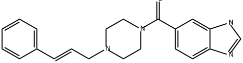 Methanone, 1H-benzimidazol-6-yl[4-[(2E)-3-phenyl-2-propen-1-yl]-1-piperazinyl]- Struktur