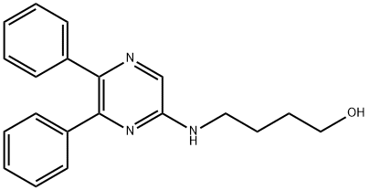 1-Butanol, 4-[(5,6-diphenyl-2-pyrazinyl)amino]- Struktur