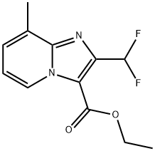 Ethyl 8-methyl-2-(difluoromethyl)imidazo[1,2-a]pyridine-3-carboxylate Struktur