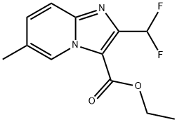 Ethyl 2-(difluoromethyl)-6-methylimidazo[1,2-a]pyridine-3-carboxylate Struktur