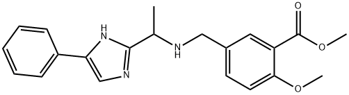 Benzoic acid, 2-methoxy-5-[[[1-(5-phenyl-1H-imidazol-2-yl)ethyl]amino]methyl]-, methyl ester Struktur