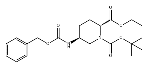 1,2-Piperidinedicarboxylic acid, 5-[[(phenylmethoxy)carbonyl]amino]-, 1-(1,1-dimethylethyl) 2-ethyl ester, (2R,5S)- Struktur