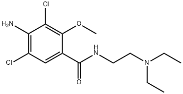 4-Amino-3,5-dichloro-N-[2-(diethylamino)ethyl]-o-anisamide Struktur