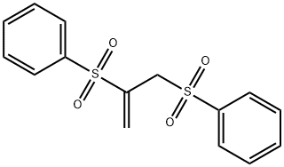 Benzene, 1,1'-[(1-methylene-1,2-ethanediyl)bis(sulfonyl)]bis- Struktur