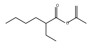 Hexanoic acid, 2-ethyl-, 1-methylethenyl ester Struktur