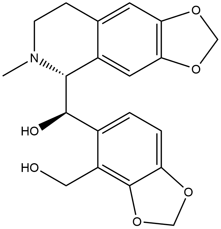 1,3-Benzodioxole-4,5-dimethanol, α5-[(5R)-5,6,7,8-tetrahydro-6-methyl-1,3-dioxolo[4,5-g]isoquinolin-5-yl]-, (α5R)-