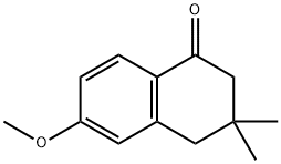 1(2H)-Naphthalenone, 3,4-dihydro-6-methoxy-3,3-dimethyl- Struktur