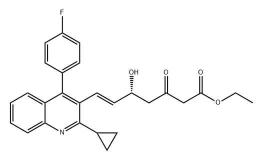 6-Heptenoic acid, 7-[2-cyclopropyl-4-(4-fluorophenyl)-3-quinolinyl]-5-hydroxy-3-oxo-, ethyl ester, (5R,6E)-