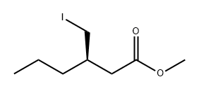 Hexanoic acid, 3-(iodomethyl)-, methyl ester, (3R)- Struktur