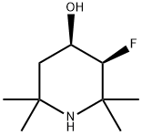 (3S,4R)-3-Fluoro-2,2,6,6-tetramethyl-4-piperidinol Struktur