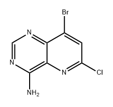 Pyrido[3,2-d]pyrimidin-4-amine, 8-bromo-6-chloro- Struktur