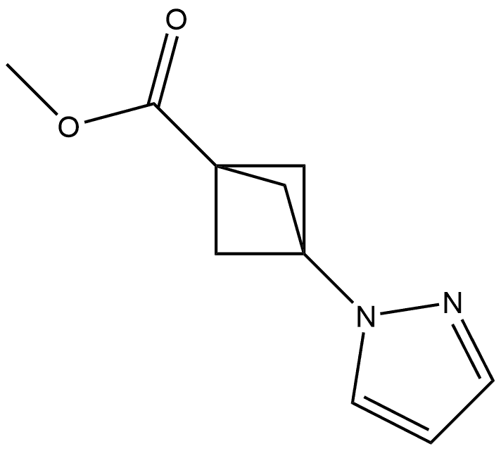 methyl 3-pyrazol-1-ylbicyclo[1.1.1]pentane-1-carboxylate Struktur