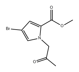 1H-Pyrrole-2-carboxylic acid, 4-bromo-1-(2-oxopropyl)-, methyl ester Struktur