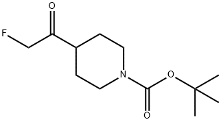 1-Piperidinecarboxylic acid, 4-(2-fluoroacetyl)-, 1,1-dimethylethyl ester Struktur