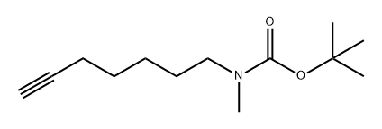 Carbamic acid, N-6-heptyn-1-yl-N-methyl-, 1,1-dimethylethyl ester Struktur