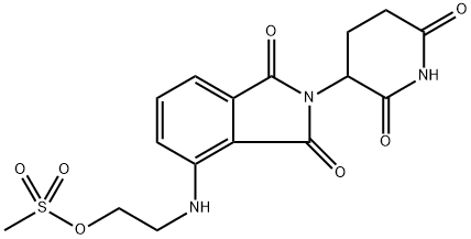 Pomalidomide-NH-PEG1-Ms Struktur