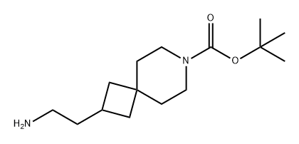 7-Azaspiro[3.5]nonane-7-carboxylic acid, 2-(2-aminoethyl)-, 1,1-dimethylethyl ester Struktur