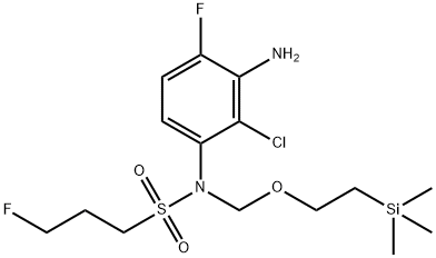 1-Propanesulfonamide, N-(3-amino-2-chloro-4-fluorophenyl)-3-fluoro-N-[[2-(trimethylsilyl)ethoxy]methyl]- Struktur