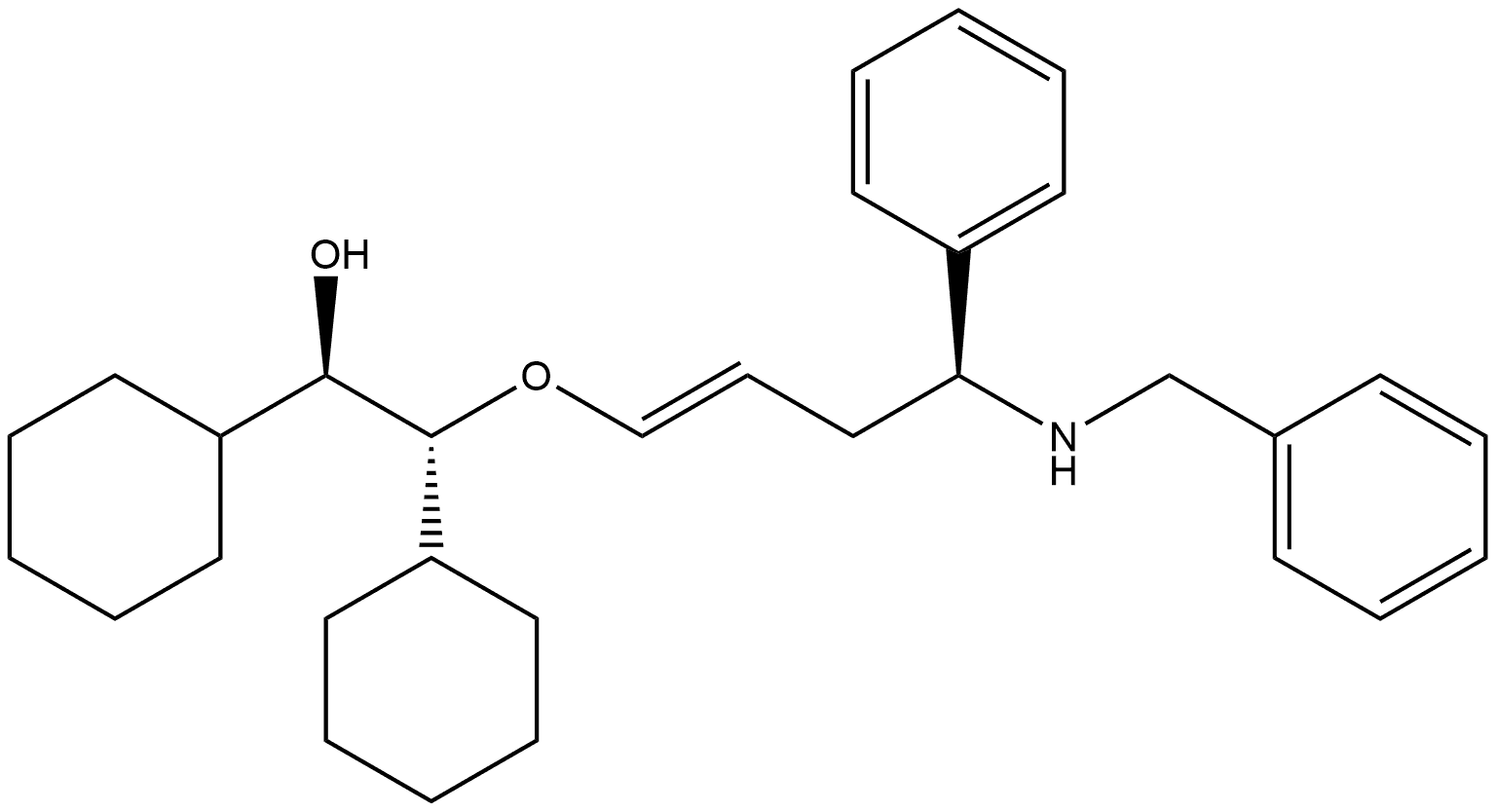 Cyclohexaneethanol, α-cyclohexyl-β-[[(1E,4S)-4-phenyl-4-[(phenylmethyl)amino]-1-buten-1-yl]oxy]-, (αR,βR)-