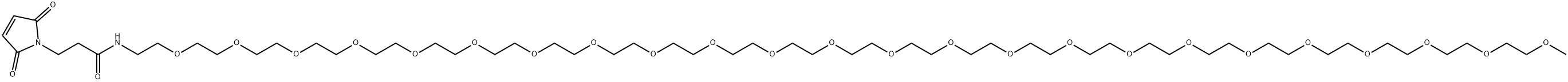 1H-Pyrrole-1-propanamide, 2,5-dihydro-2,5-dioxo-N-3,6,9,12,15,18,21,24,27,30,33,36,39,42,45,48,51,54,57,60,63,66,69,72-tetracosaoxatriheptacont-1-yl- Struktur