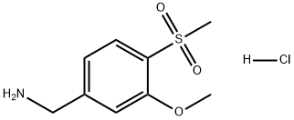 Benzenemethanamine, 3-methoxy-4-(methylsulfonyl)-, hydrochloride (1:1) Struktur