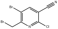 3-Pyridinecarbonitrile, 5-bromo-6-(bromomethyl)-2-chloro- Struktur