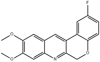 6H-[1]Benzopyrano[3,4-b]quinoline, 2-fluoro-9,10-dimethoxy- Struktur