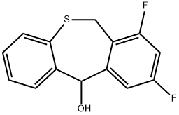 Dibenzo[b,e]thiepin-11-ol, 7,9-difluoro-6,11-dihydro- Struktur