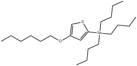 Tributyl[4-(hexyloxy)-2-thienyl]stannane Struktur