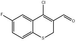 2H-1-Benzothiopyran-3-carboxaldehyde, 4-chloro-6-fluoro- Struktur