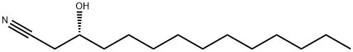 Tetradecanenitrile, 3-hydroxy-, (3R)- Struktur