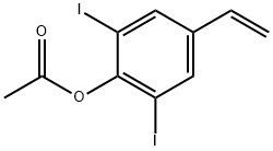 2,6-diiodo-4-vinylphenyl acetate Struktur