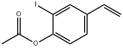 Phenol, 4-ethenyl-2-iodo-, 1-acetate Struktur