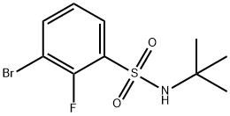 Benzenesulfonamide, 3-bromo-N-(1,1-dimethylethyl)-2-fluoro- Struktur