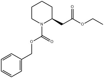 (S)-Benzyl 2-(2-ethoxy-2-oxoethyl)piperidine-1-carboxylate Struktur