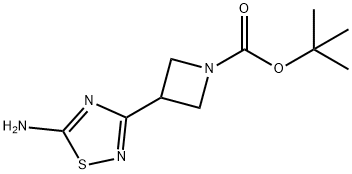 tert-butyl
3-(5-amino-1,2,4-thiadiazol-3-yl)azetidine-1-carbox
ylate Struktur