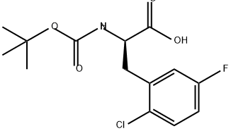 D-Phenylalanine, 2-chloro-N-[(1,1-dimethylethoxy)carbonyl]-5-fluoro- Structure