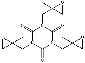 N,N',N''-tris(2-methyl-2,3-epoxypropyl)-perhydro-2,4,6-oxo-1,3,5-triazine Struktur