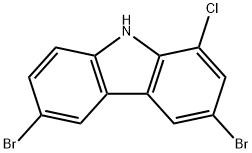 9H-Carbazole, 3,6-dibromo-1-chloro- Struktur