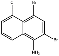 1-Naphthalenamine, 2,4-dibromo-5-chloro- Struktur