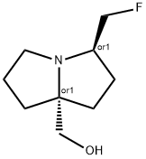 1H-Pyrrolizine-7a(5H)-methanol, 3-(fluoromethyl)tetrahydro-, (3R,7aR)-rel- Struktur